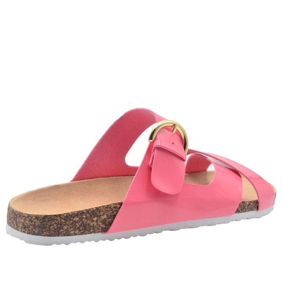 Vía Rosa Footbed Sandal Slip On Cross Straps New - Picture 3 of 16